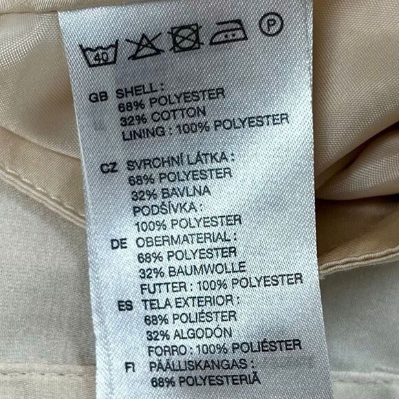 H&M Beige Pleated Lined Zipper Back Skirt 10 - Picture 5 of 8